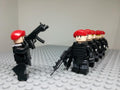 6X SWAT red beret special force commando Brick Miniature building block Parts minifig