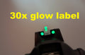 DIY night sight 30X Glow Sticker 2mm label toy gun 3 dot iron sights luminous