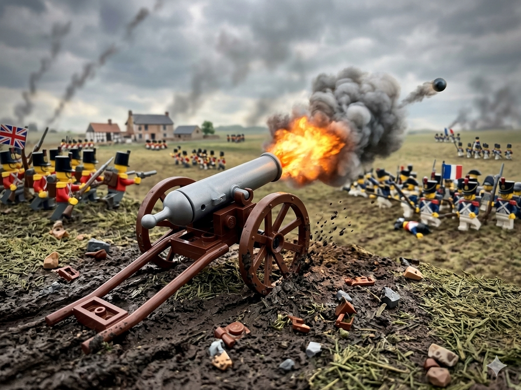 Brick Napoleon Cannon Miniature Artillery Building Toy fit minifig reenact
