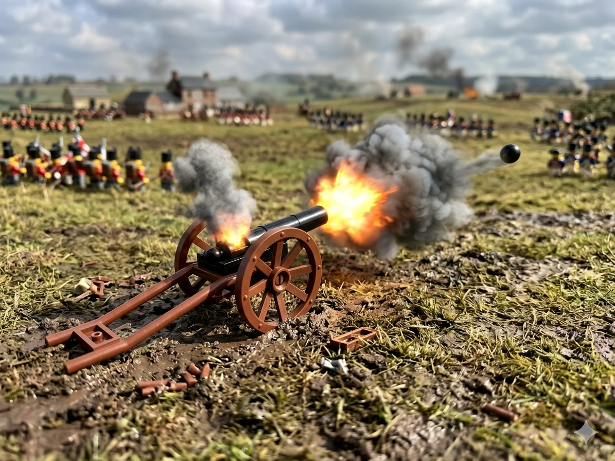 Brick Napoleon Cannon Miniature Artillery Building Block Parts fit minifig