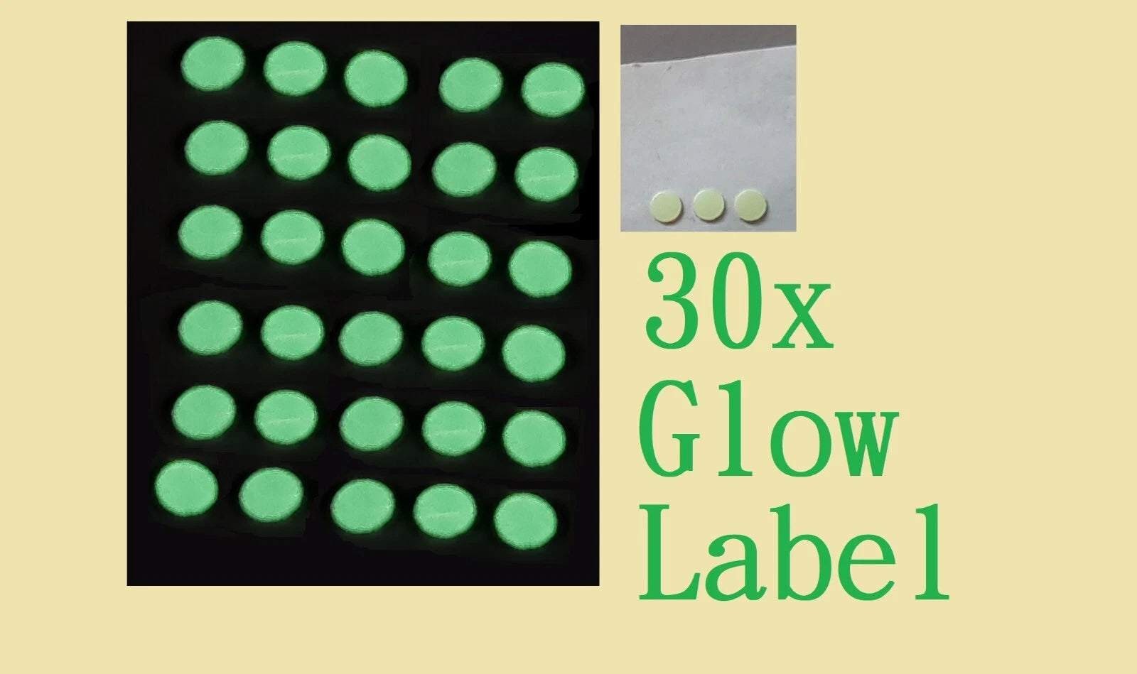 DIY night sight 30X Glow Sticker 2mm label toy gun 3 dot iron sights luminous